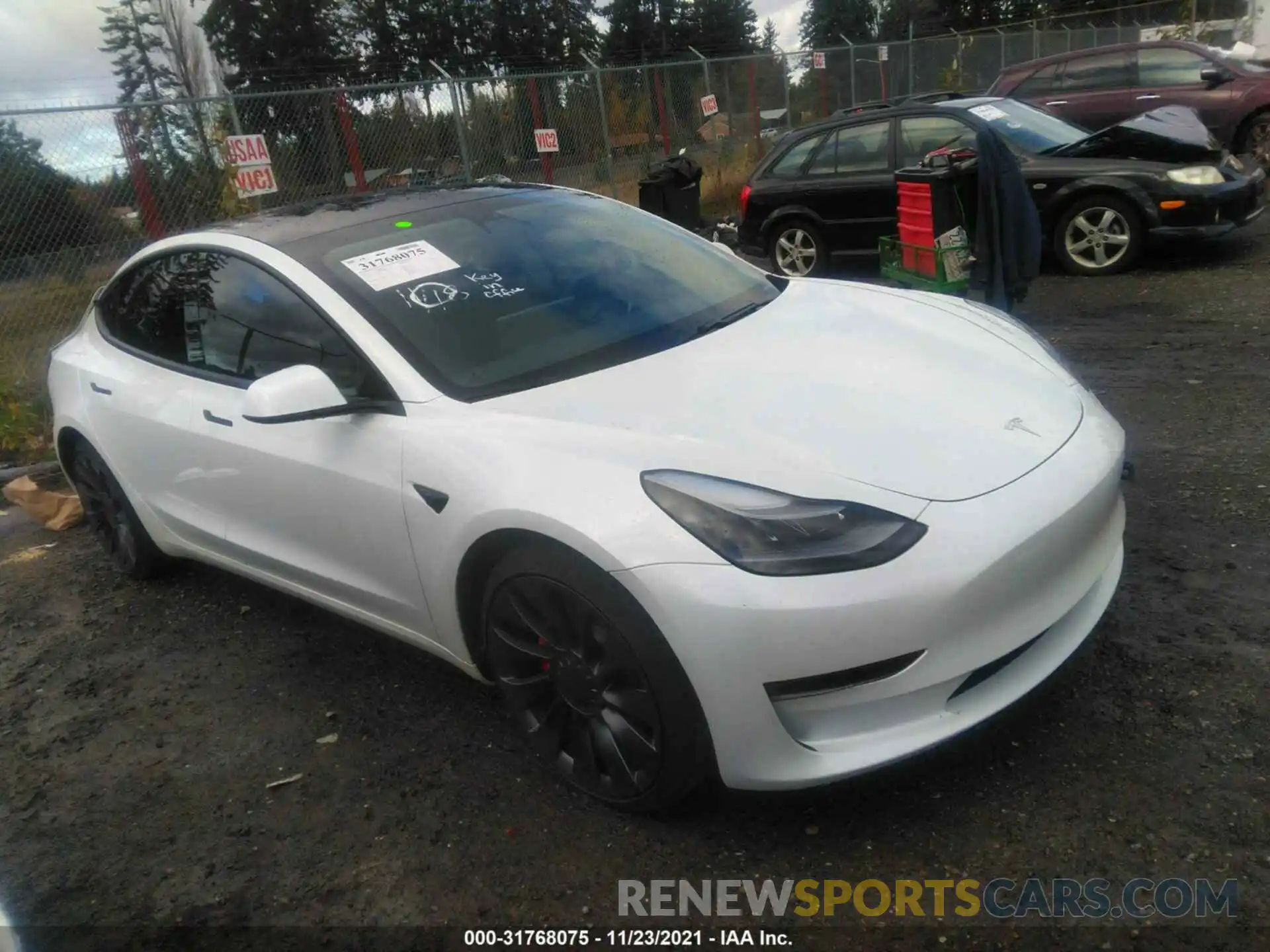 1 Photograph of a damaged car 5YJ3E1EC6MF926028 TESLA MODEL 3 2021