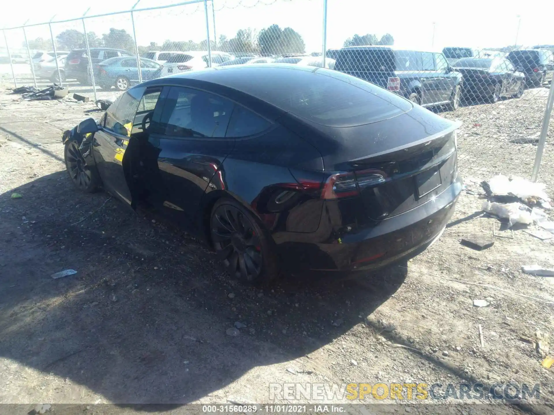 3 Photograph of a damaged car 5YJ3E1EC6MF992353 TESLA MODEL 3 2021