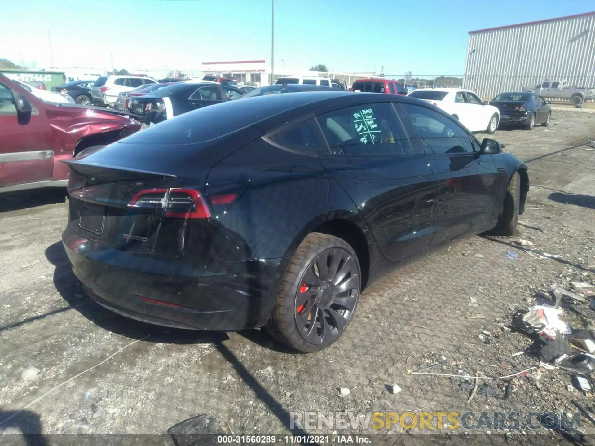 4 Фотография поврежденного автомобиля 5YJ3E1EC6MF992353 TESLA MODEL 3 2021