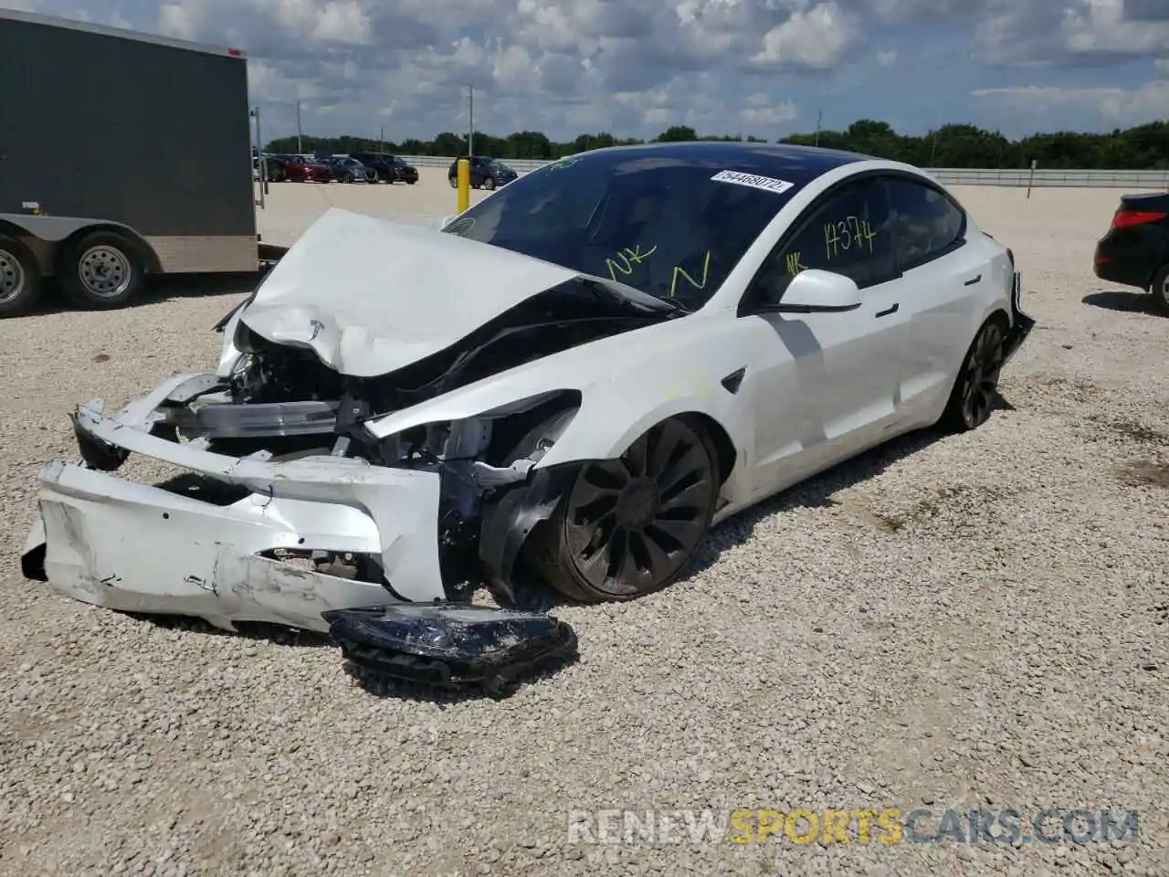 2 Фотография поврежденного автомобиля 5YJ3E1EC7MF059657 TESLA MODEL 3 2021