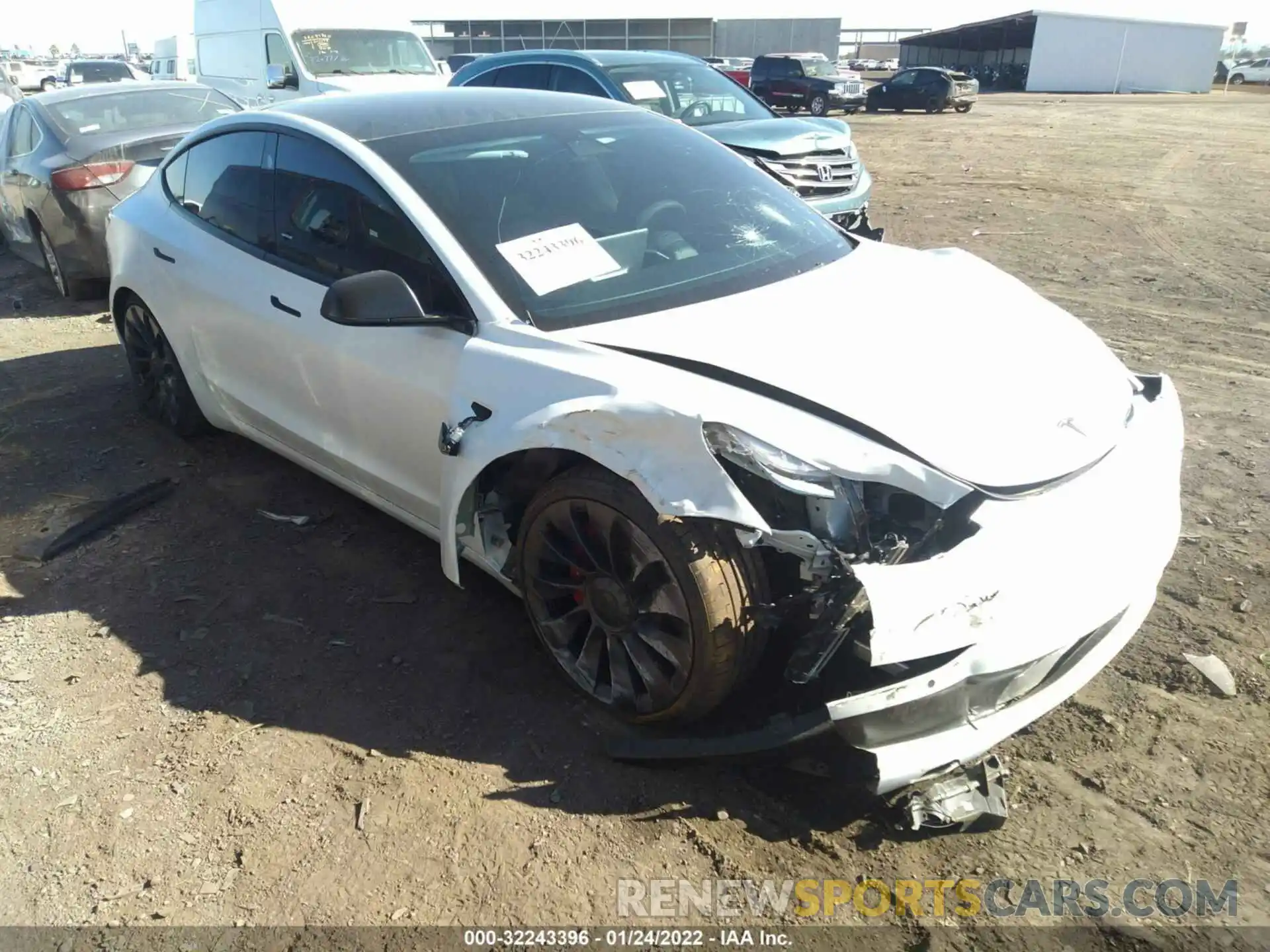 1 Фотография поврежденного автомобиля 5YJ3E1EC7MF096658 TESLA MODEL 3 2021