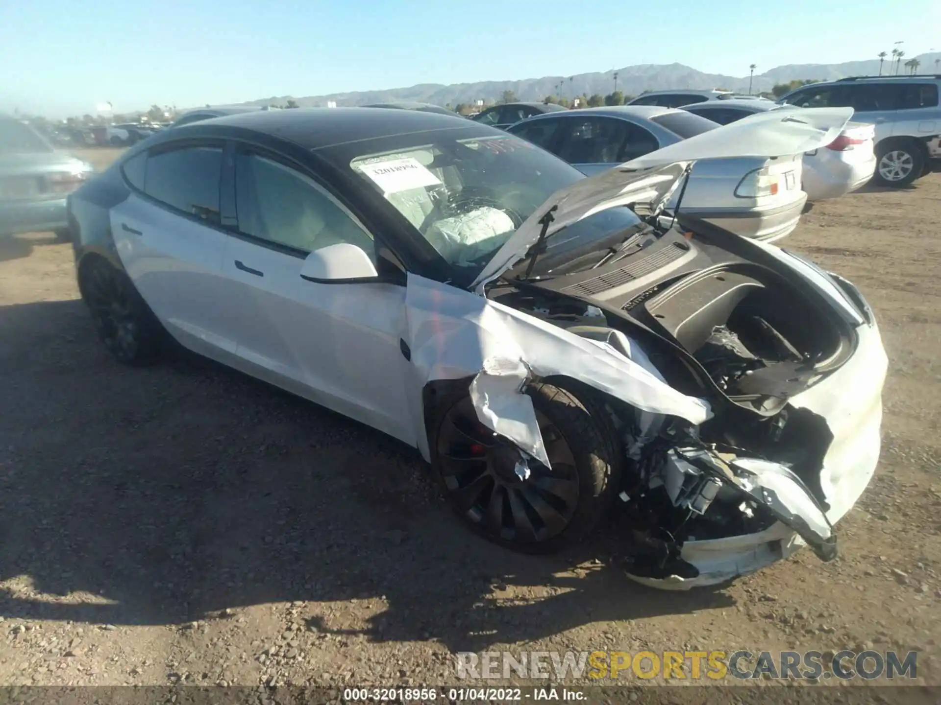 1 Photograph of a damaged car 5YJ3E1EC7MF098006 TESLA MODEL 3 2021