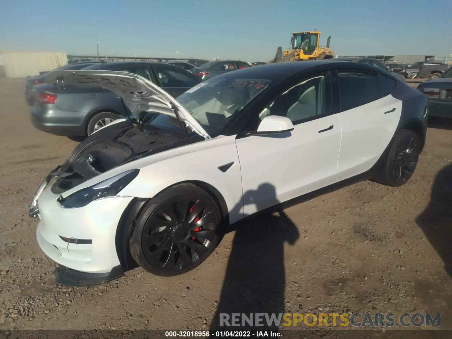 2 Photograph of a damaged car 5YJ3E1EC7MF098006 TESLA MODEL 3 2021