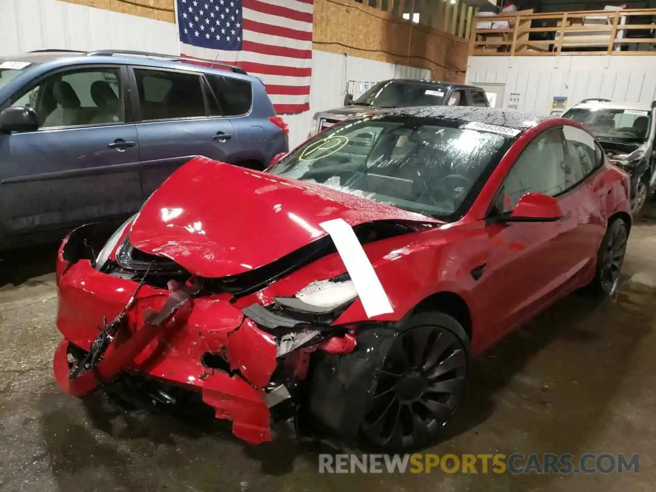 2 Photograph of a damaged car 5YJ3E1EC8MF065175 TESLA MODEL 3 2021