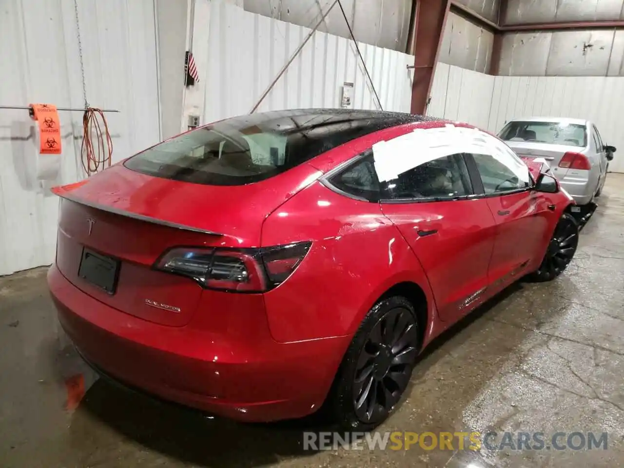 4 Фотография поврежденного автомобиля 5YJ3E1EC8MF065175 TESLA MODEL 3 2021