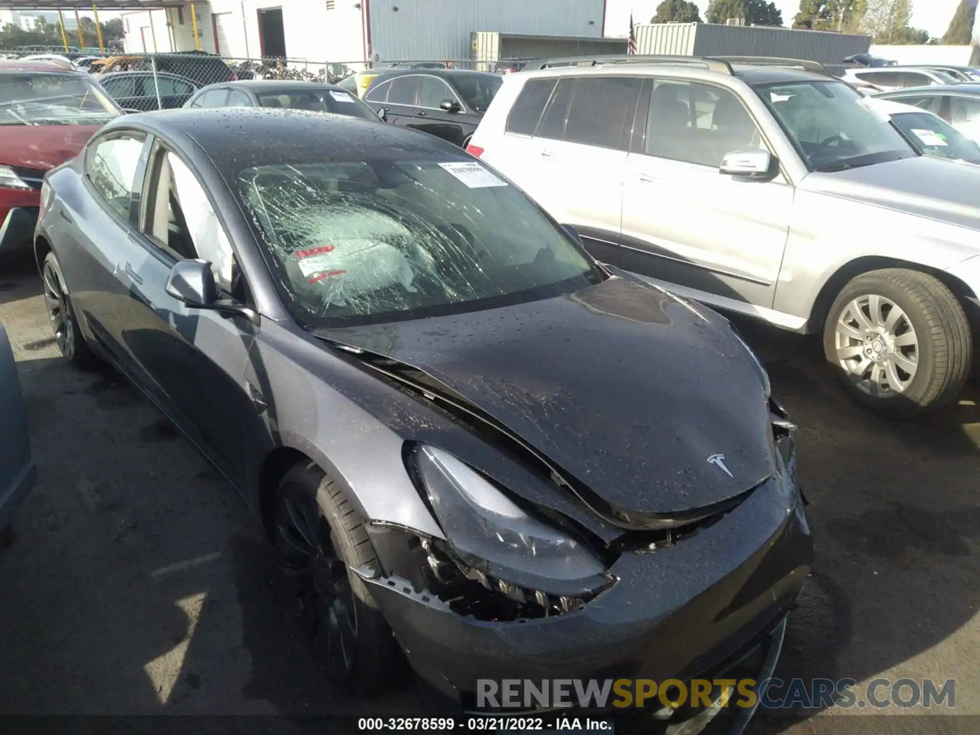 1 Photograph of a damaged car 5YJ3E1EC8MF094837 TESLA MODEL 3 2021