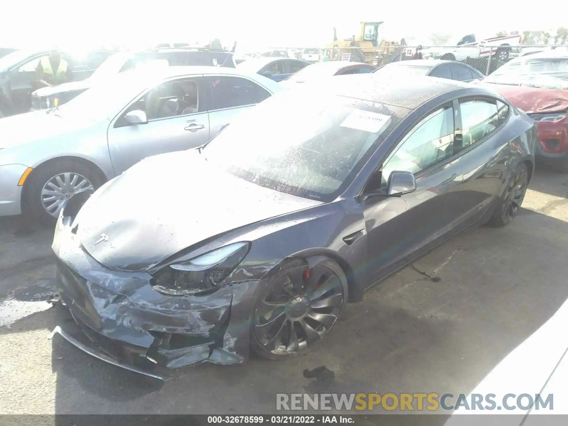 2 Photograph of a damaged car 5YJ3E1EC8MF094837 TESLA MODEL 3 2021