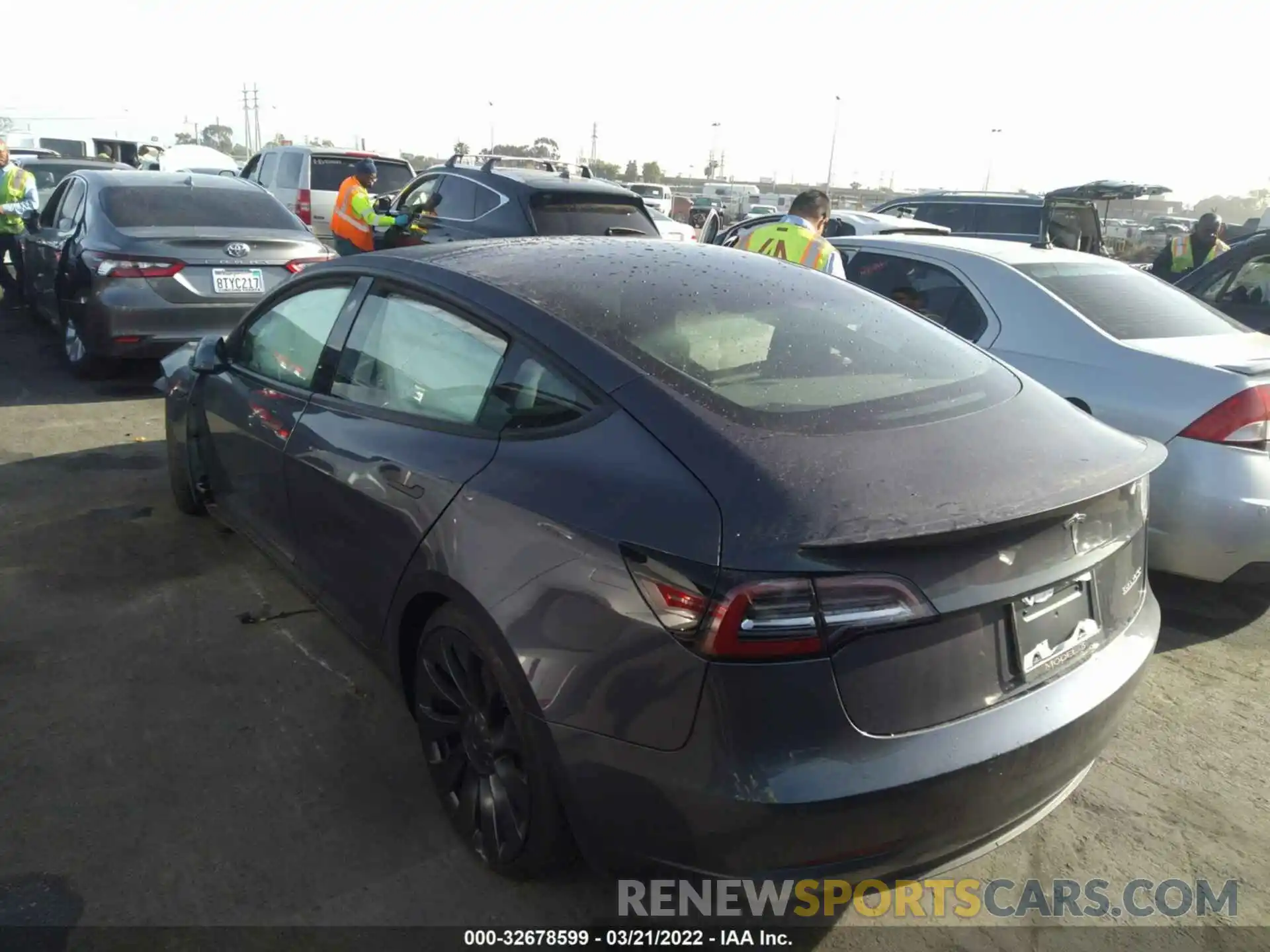 3 Photograph of a damaged car 5YJ3E1EC8MF094837 TESLA MODEL 3 2021