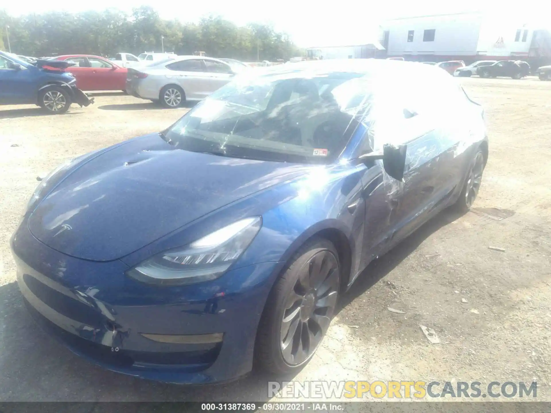 2 Photograph of a damaged car 5YJ3E1EC8MF849548 TESLA MODEL 3 2021