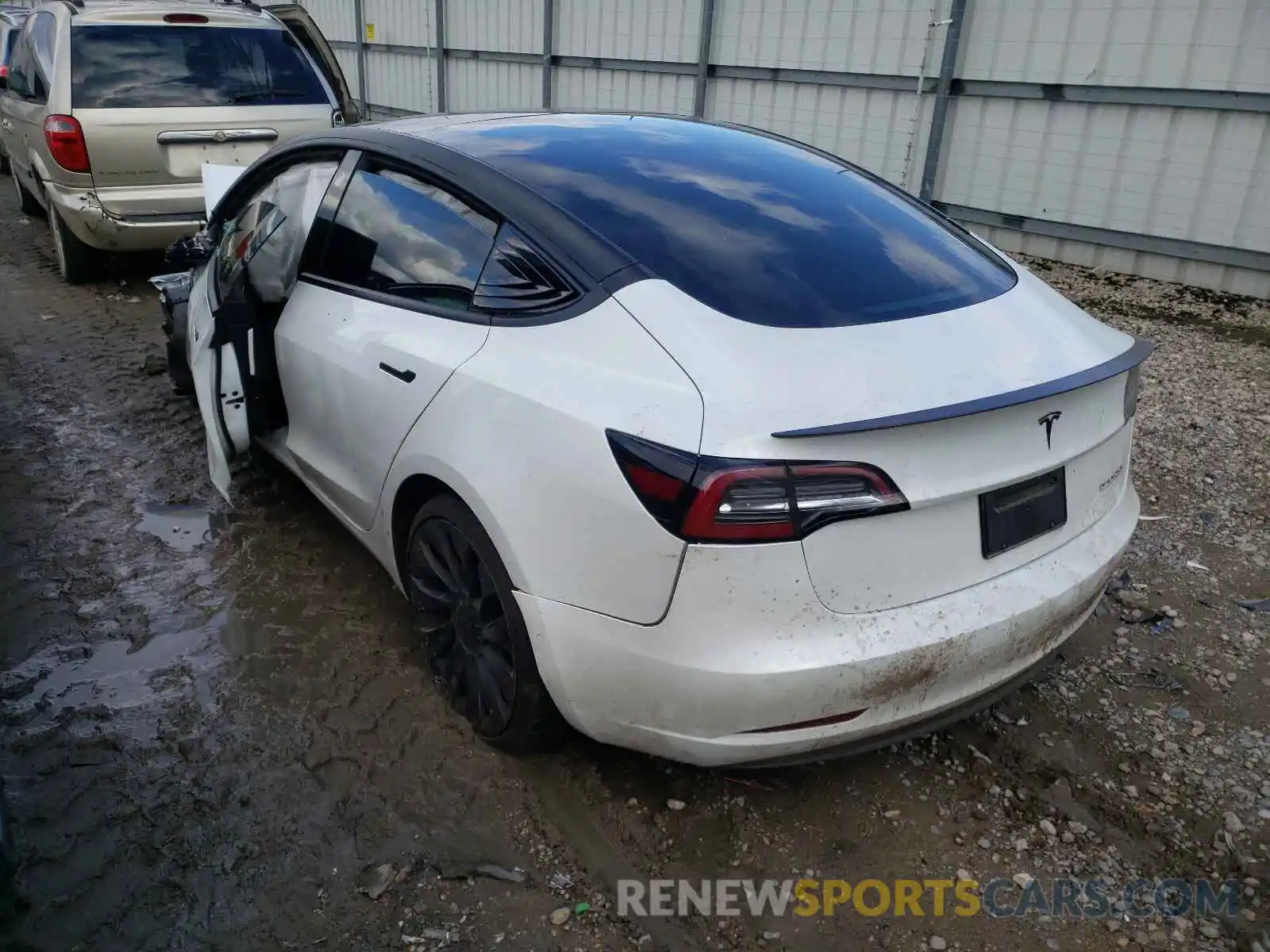 3 Фотография поврежденного автомобиля 5YJ3E1EC8MF919291 TESLA MODEL 3 2021