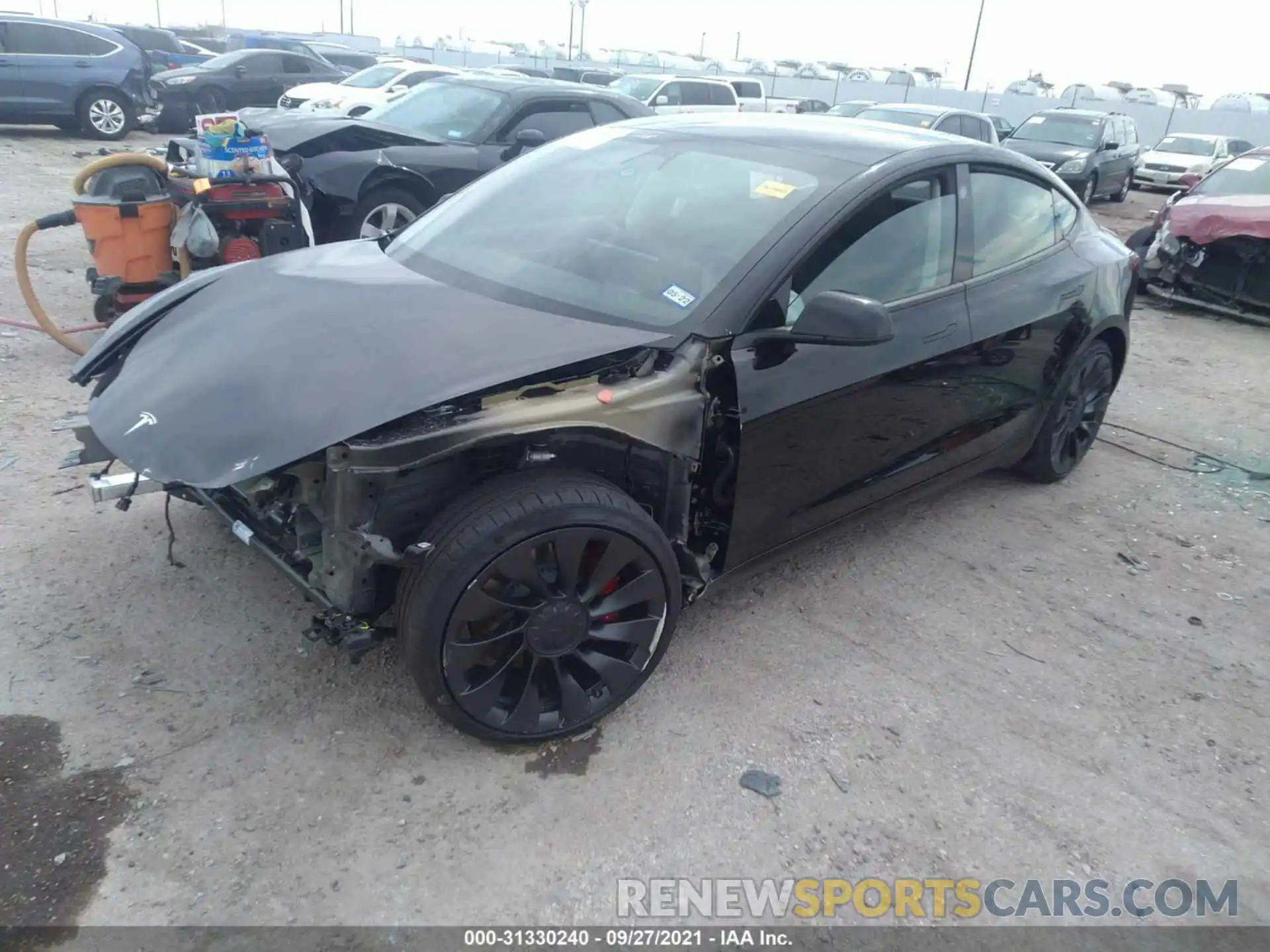 2 Photograph of a damaged car 5YJ3E1EC8MF976008 TESLA MODEL 3 2021