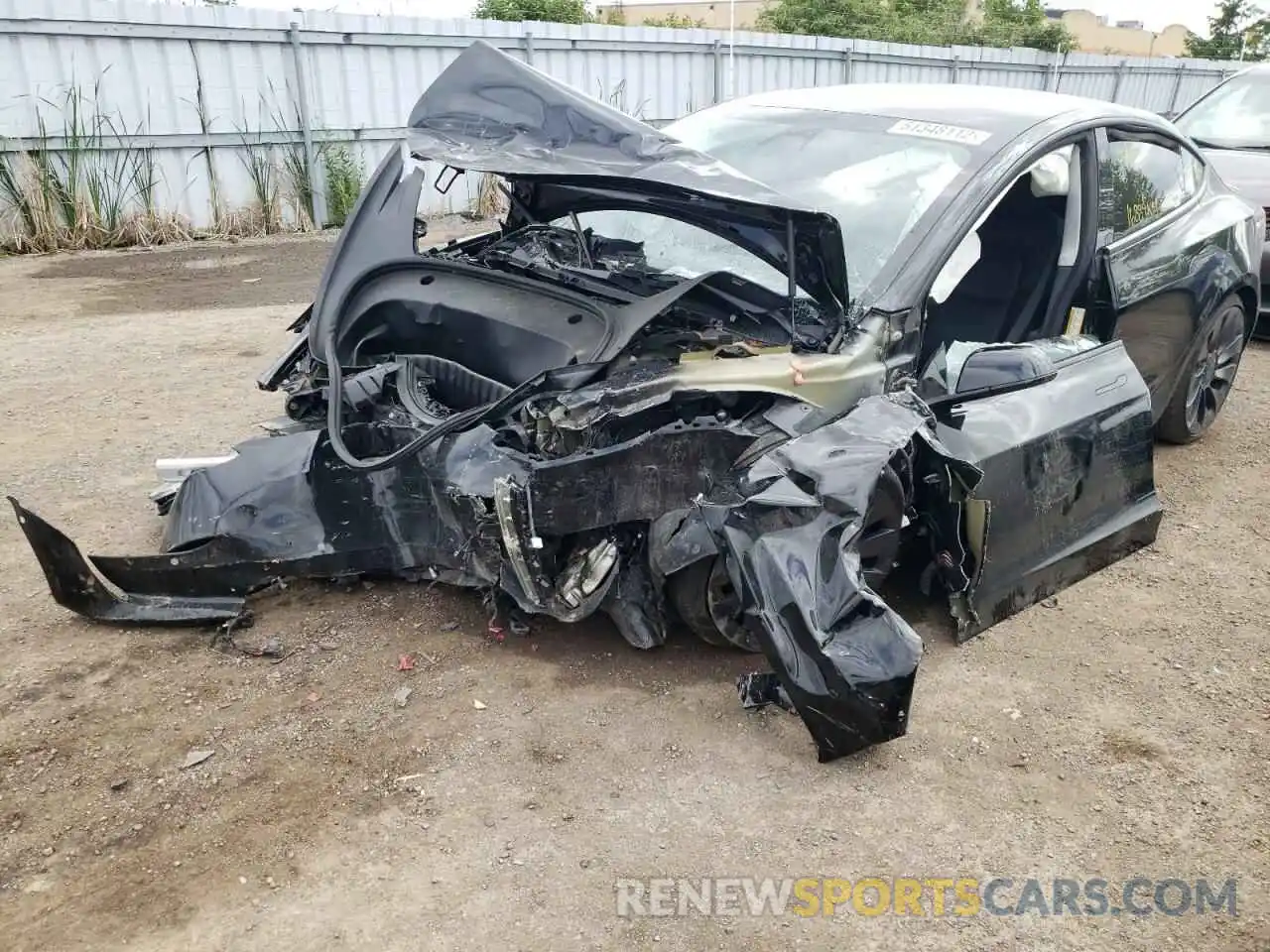 2 Photograph of a damaged car 5YJ3E1EC8MF984593 TESLA MODEL 3 2021