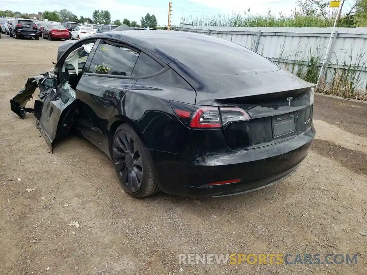 3 Фотография поврежденного автомобиля 5YJ3E1EC8MF984593 TESLA MODEL 3 2021