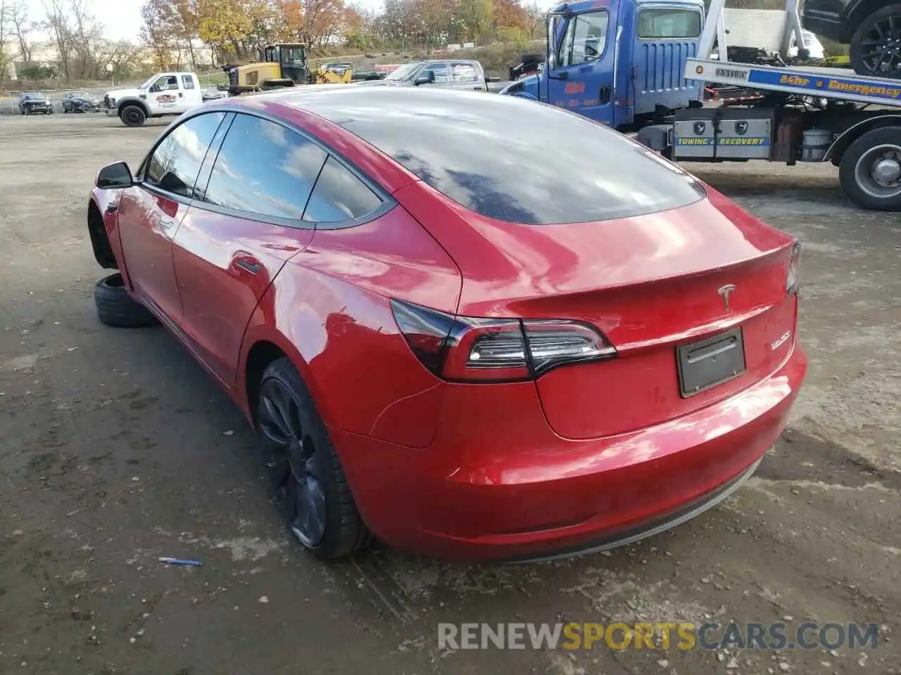 3 Photograph of a damaged car 5YJ3E1EC8MF985016 TESLA MODEL 3 2021