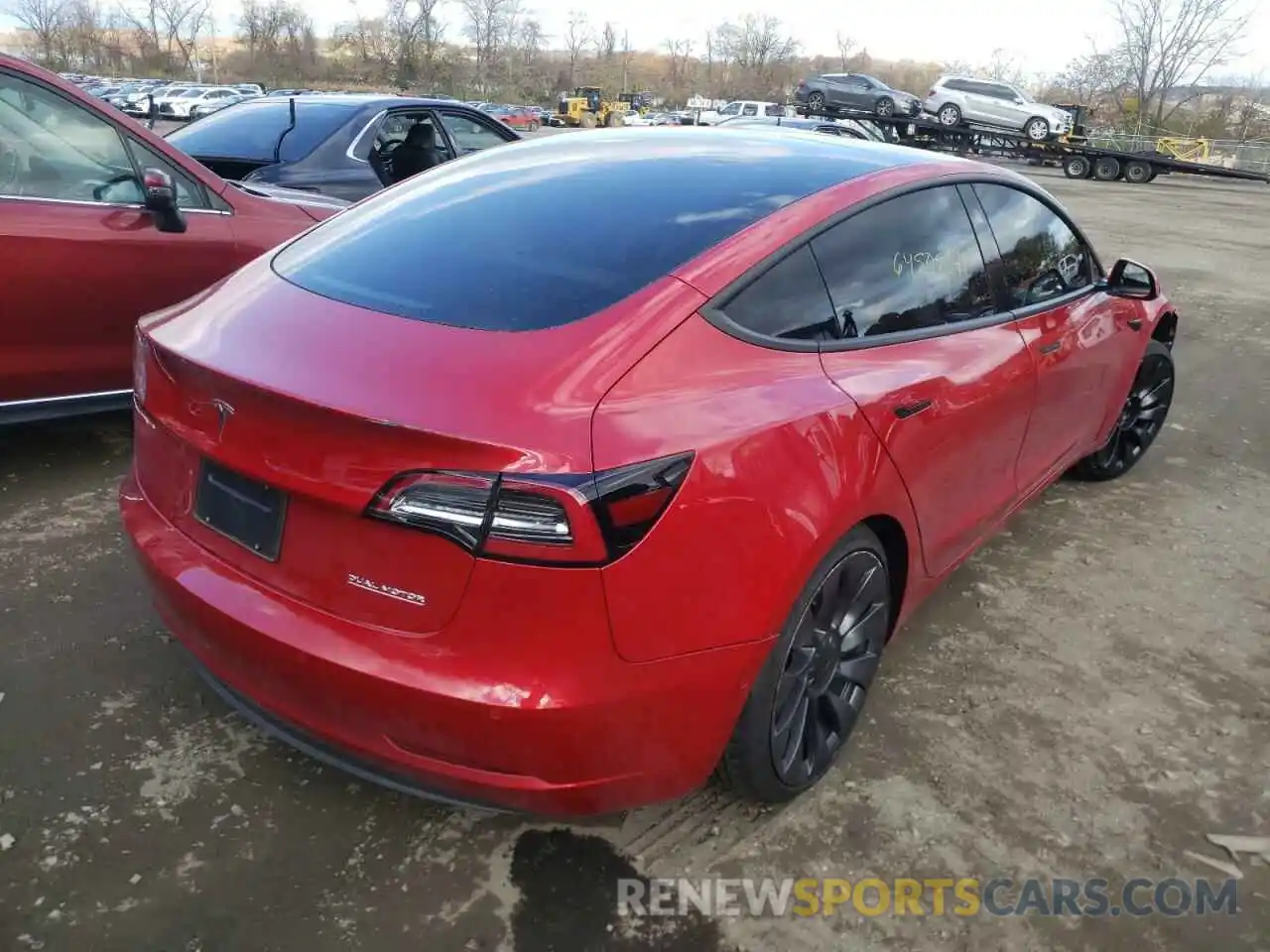 4 Фотография поврежденного автомобиля 5YJ3E1EC8MF985016 TESLA MODEL 3 2021