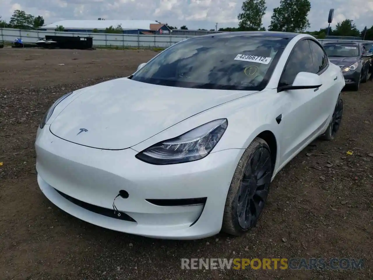 2 Photograph of a damaged car 5YJ3E1EC9MF013425 TESLA MODEL 3 2021