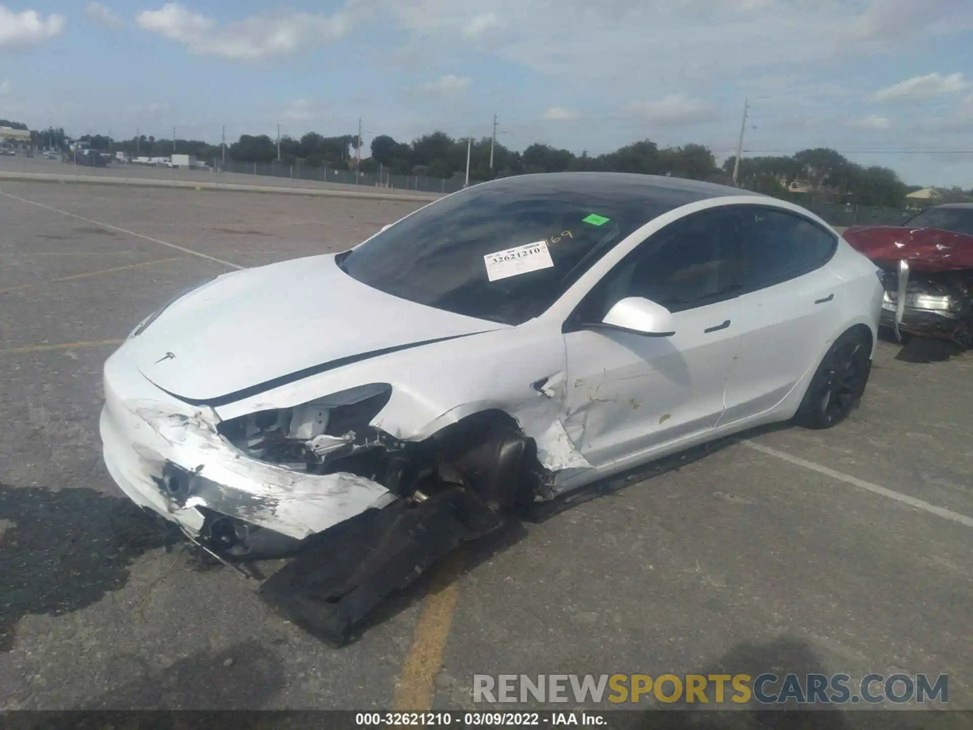 2 Photograph of a damaged car 5YJ3E1EC9MF060373 TESLA MODEL 3 2021