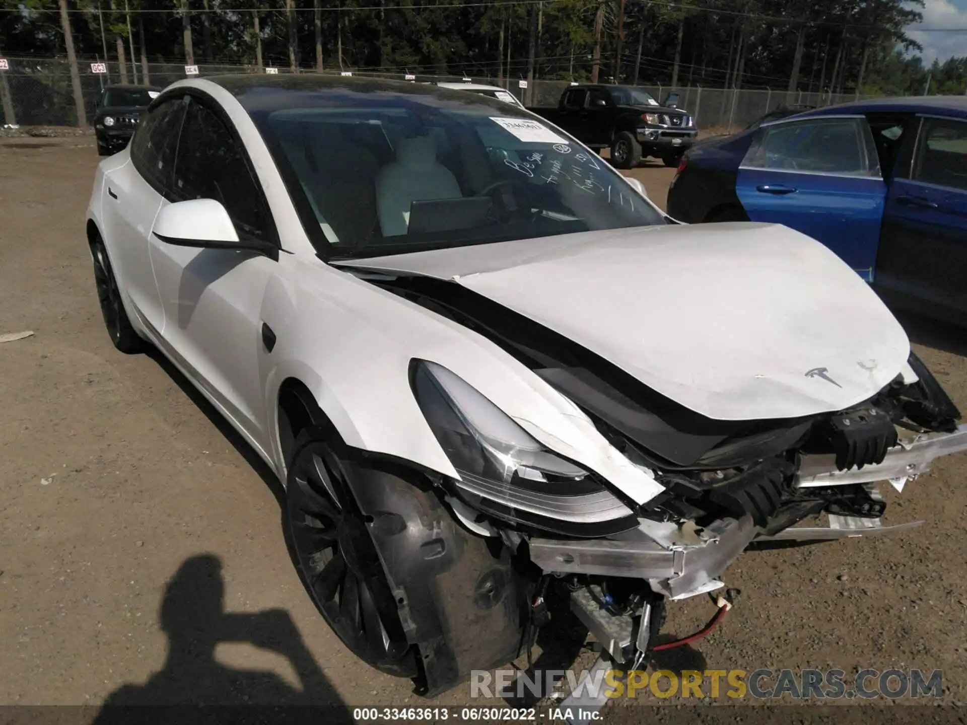 1 Photograph of a damaged car 5YJ3E1EC9MF071244 TESLA MODEL 3 2021