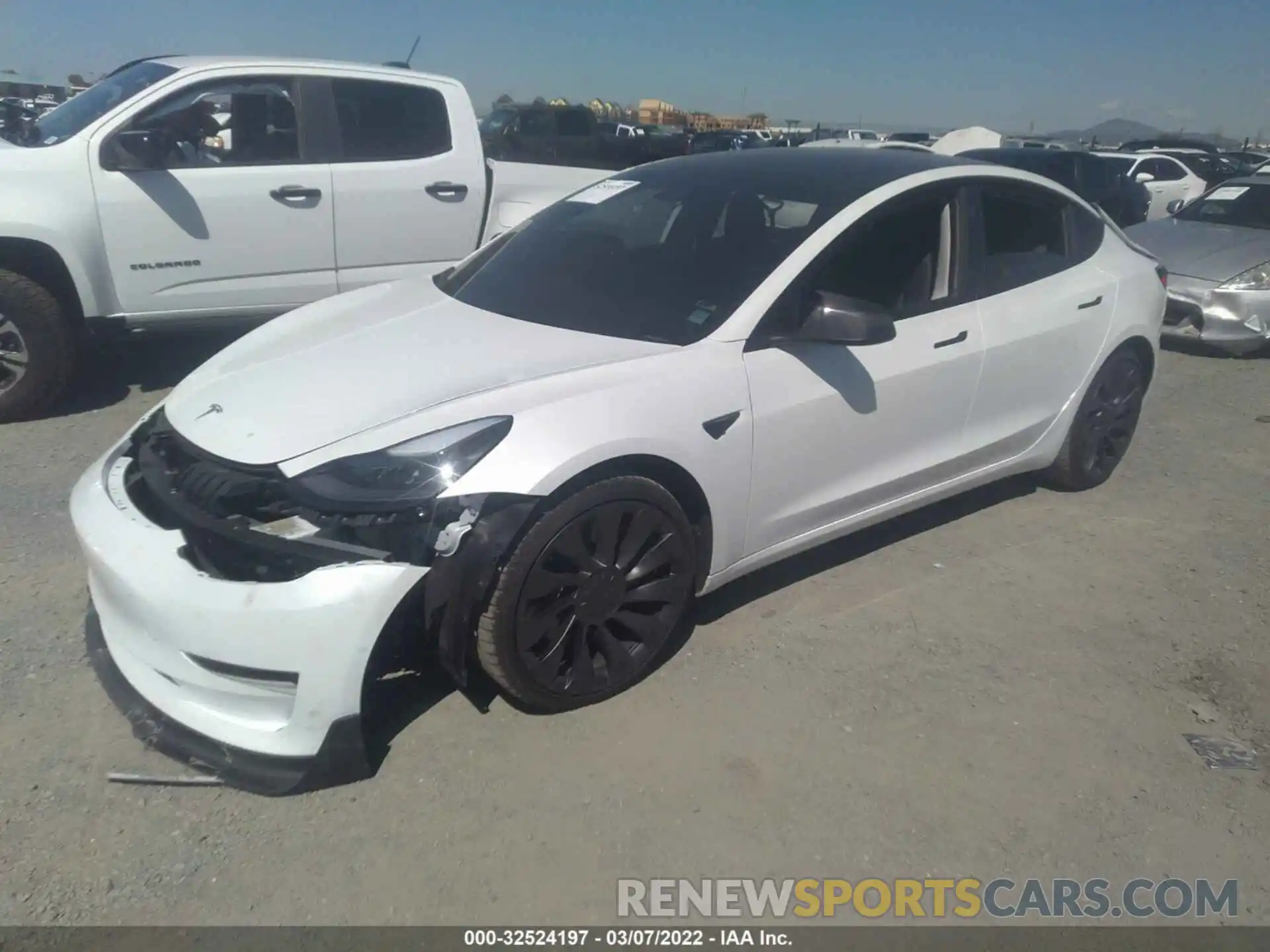 2 Photograph of a damaged car 5YJ3E1EC9MF076248 TESLA MODEL 3 2021