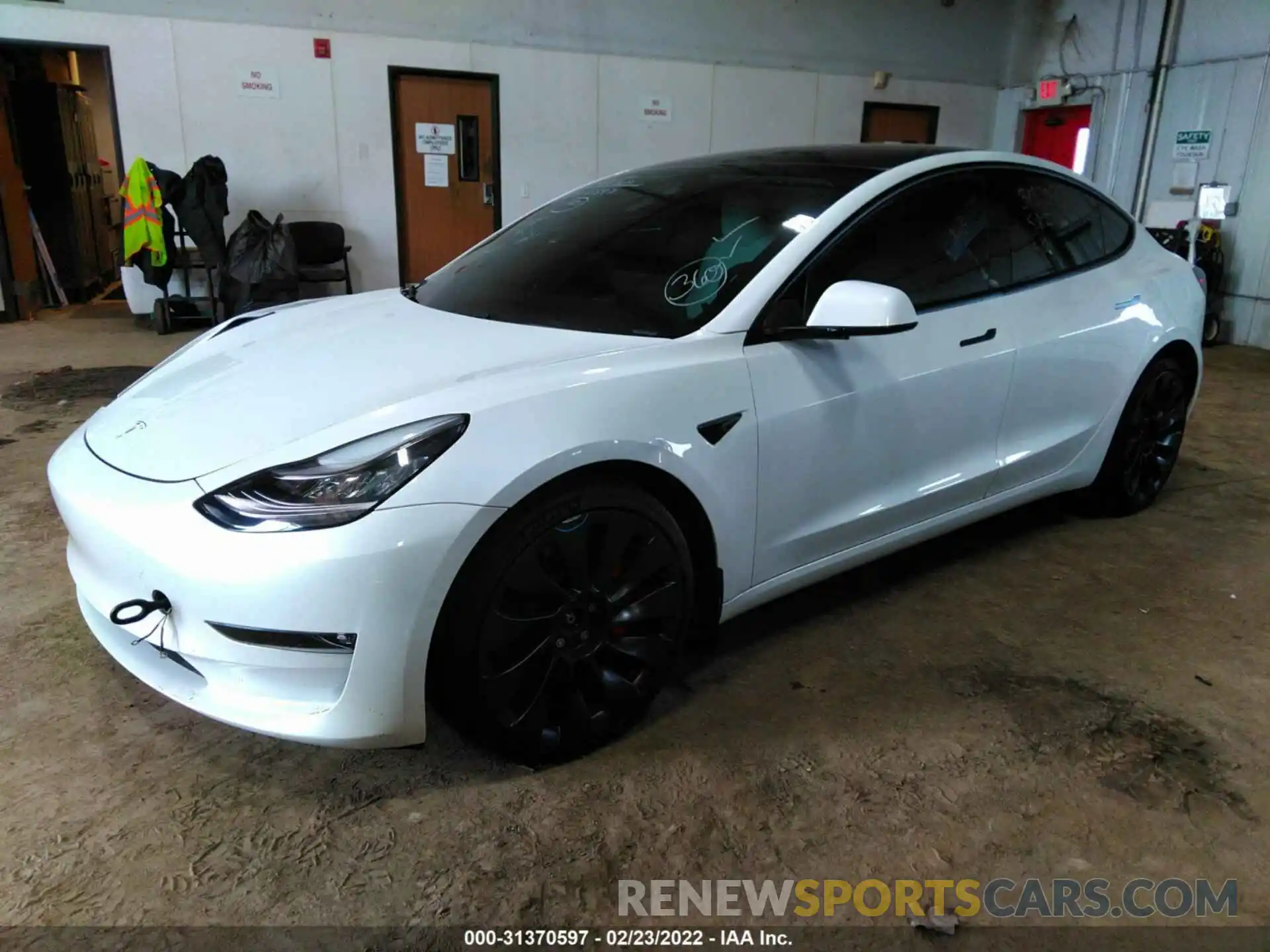 2 Photograph of a damaged car 5YJ3E1EC9MF849770 TESLA MODEL 3 2021