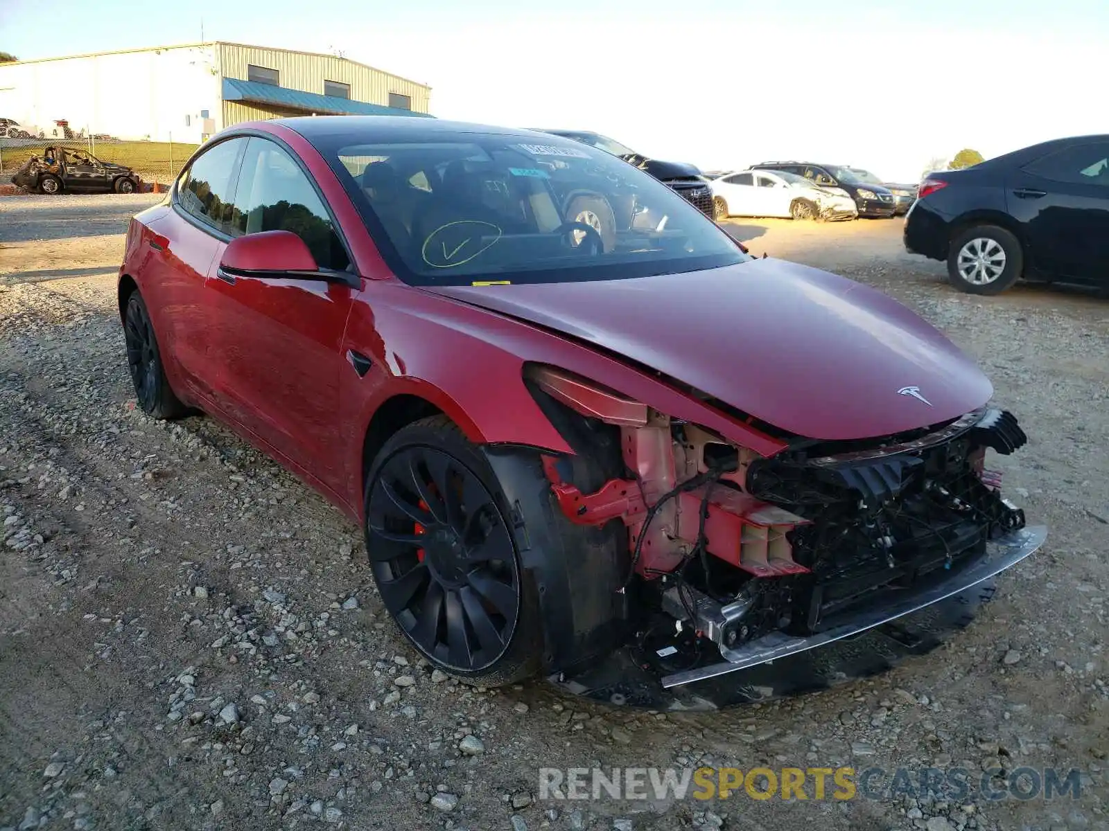 1 Photograph of a damaged car 5YJ3E1EC9MF849896 TESLA MODEL 3 2021