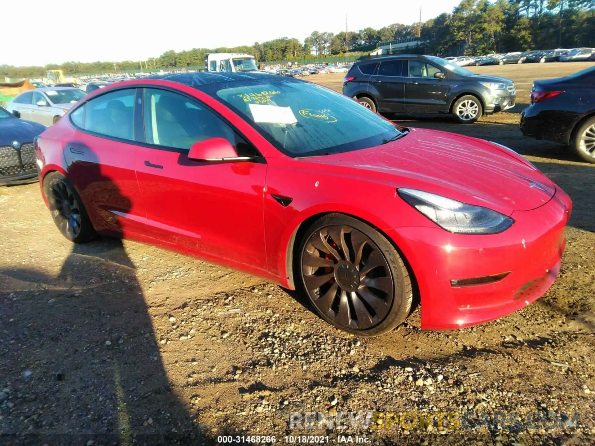 1 Photograph of a damaged car 5YJ3E1EC9MF862647 TESLA MODEL 3 2021