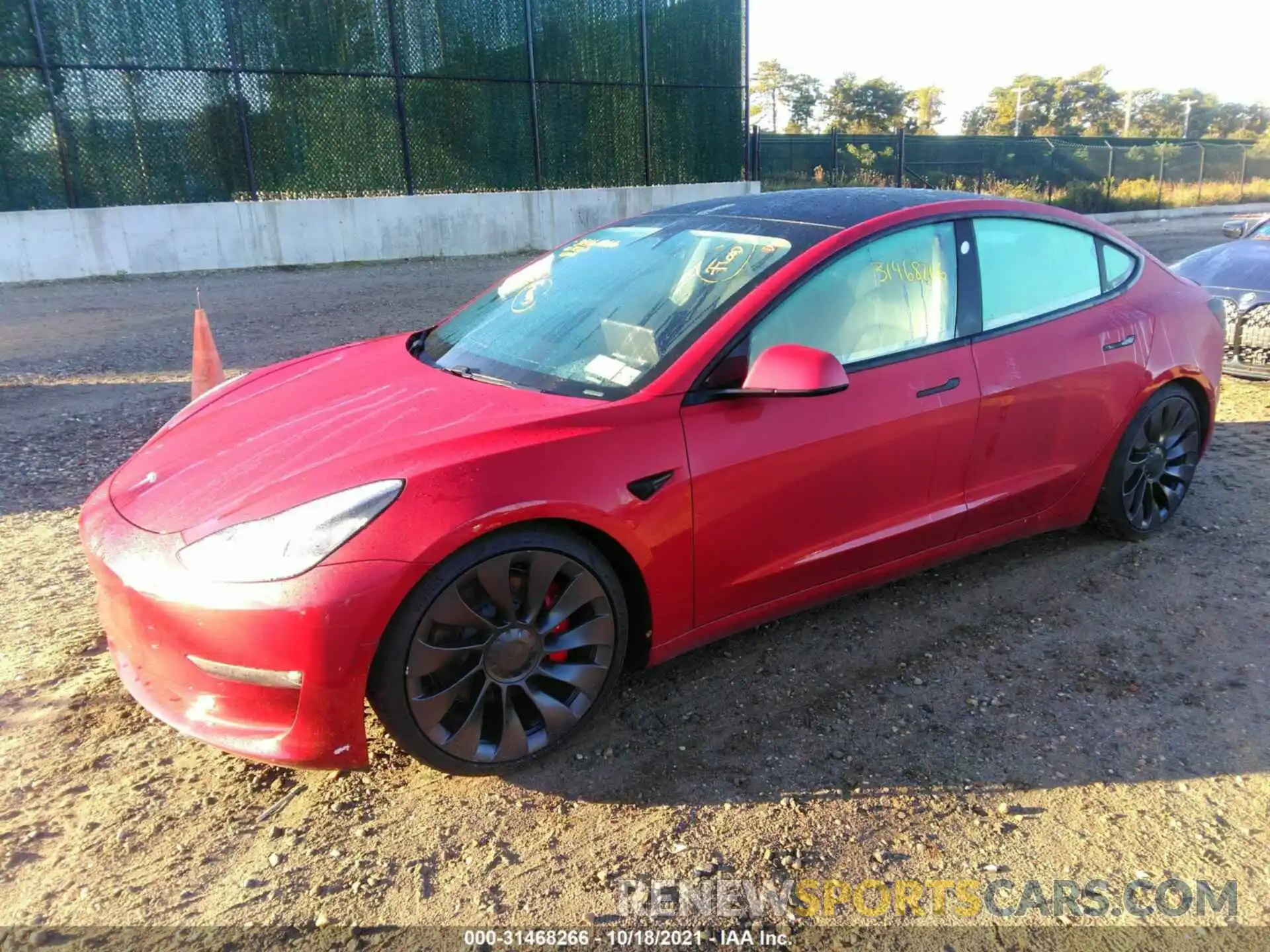 2 Photograph of a damaged car 5YJ3E1EC9MF862647 TESLA MODEL 3 2021