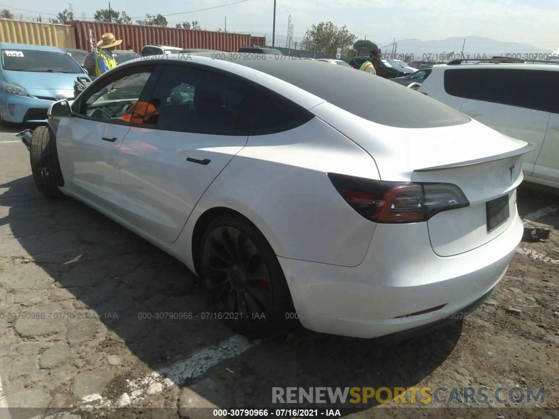 3 Photograph of a damaged car 5YJ3E1EC9MF876239 TESLA MODEL 3 2021