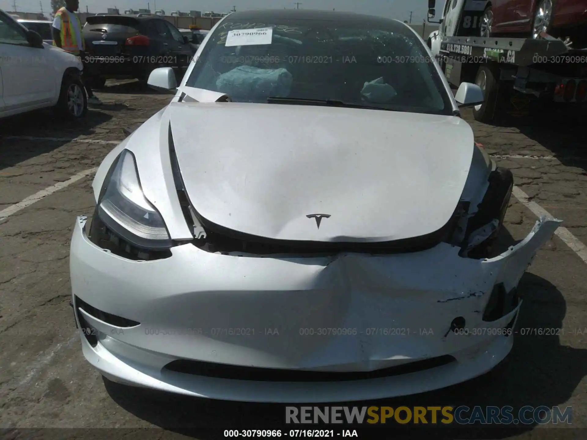 6 Photograph of a damaged car 5YJ3E1EC9MF876239 TESLA MODEL 3 2021