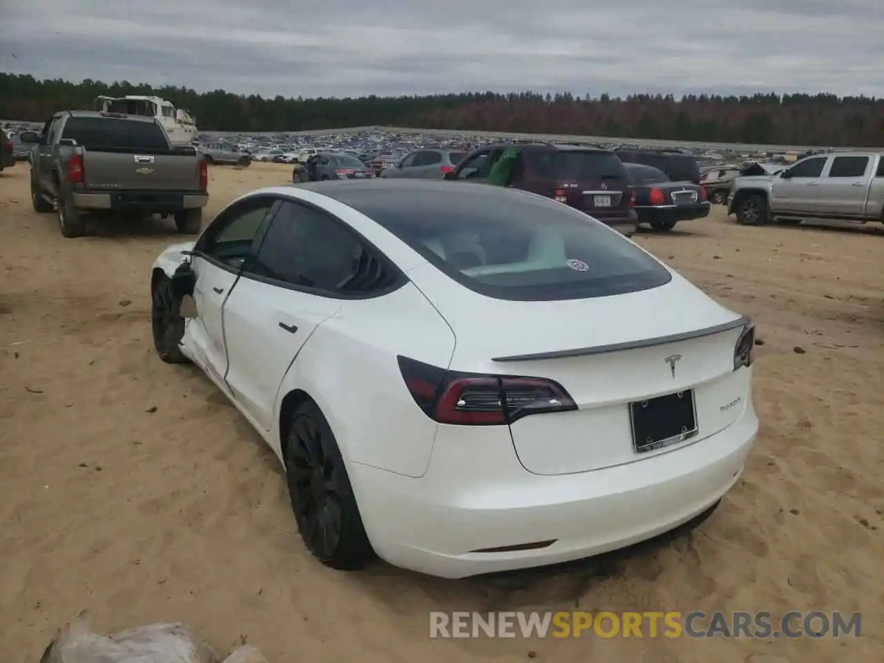 3 Photograph of a damaged car 5YJ3E1ECXMF035515 TESLA MODEL 3 2021