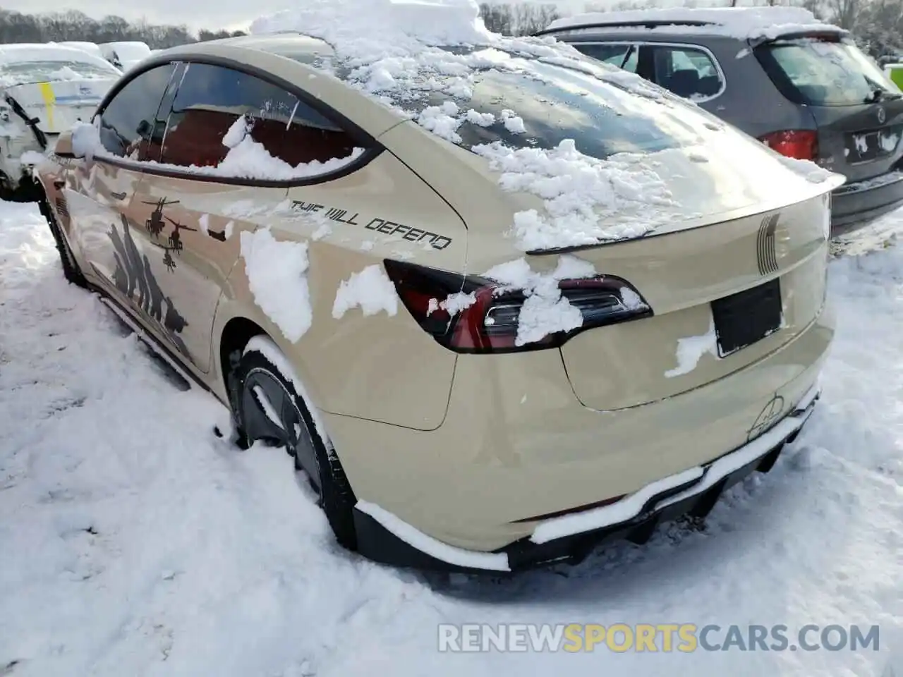 3 Photograph of a damaged car 5YJ3E1ECXMF055828 TESLA MODEL 3 2021