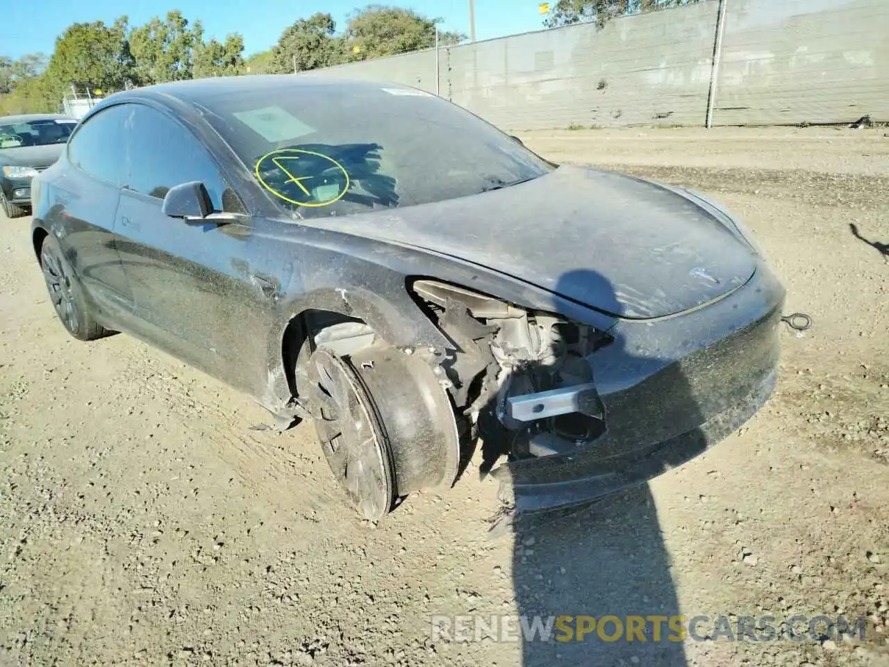 1 Photograph of a damaged car 5YJ3E1ECXMF069809 TESLA MODEL 3 2021