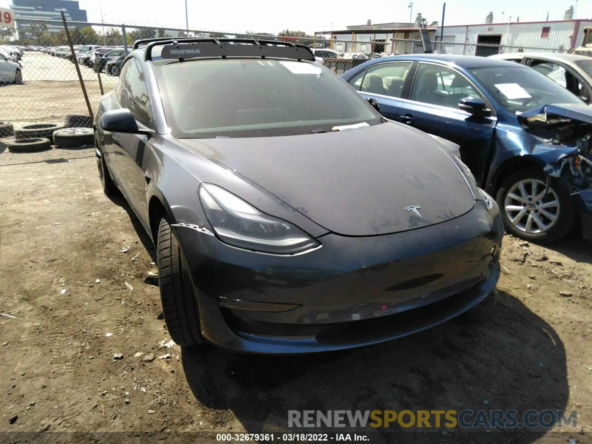 1 Photograph of a damaged car 5YJ3E1ECXMF926193 TESLA MODEL 3 2021