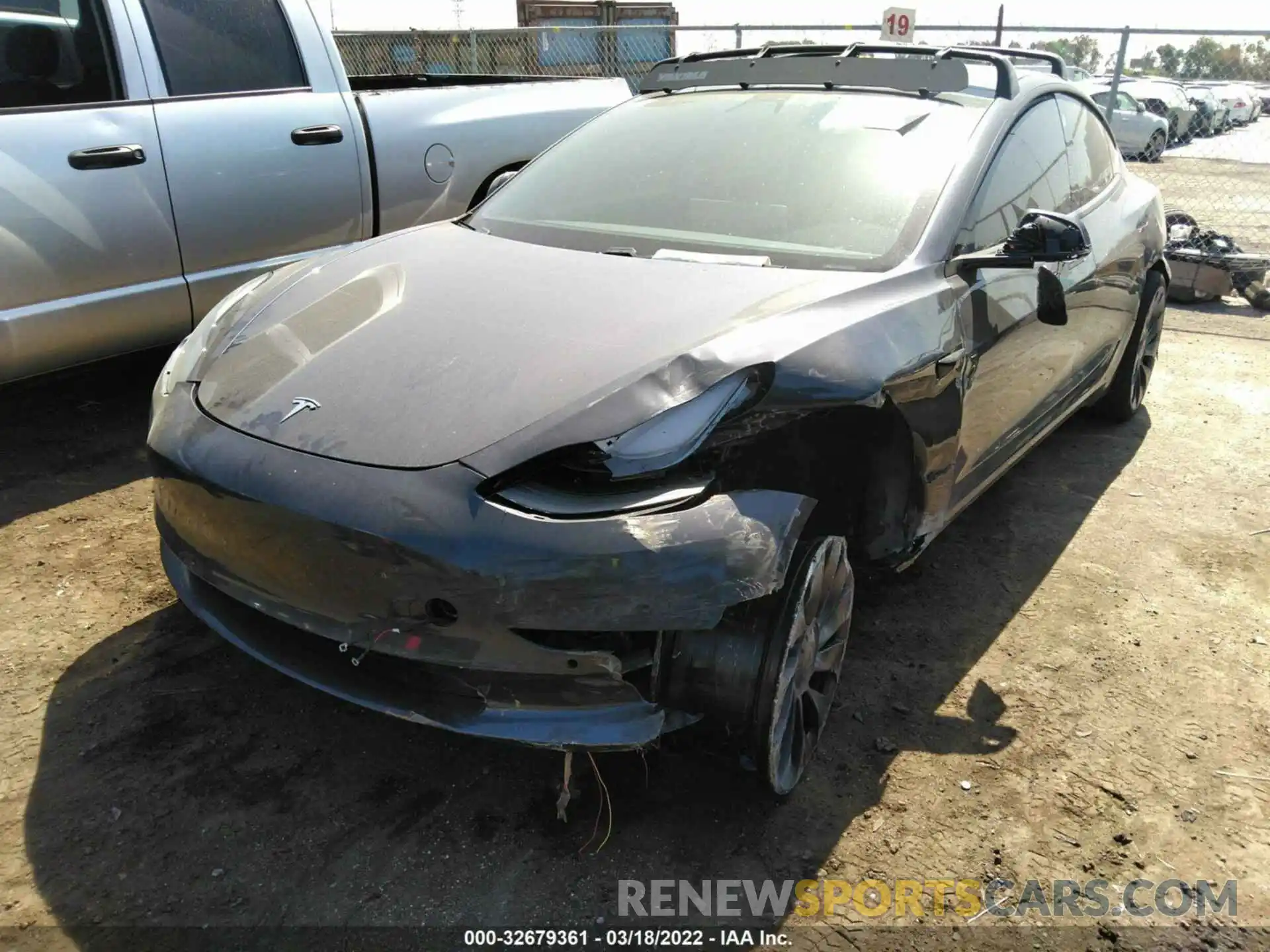 2 Photograph of a damaged car 5YJ3E1ECXMF926193 TESLA MODEL 3 2021