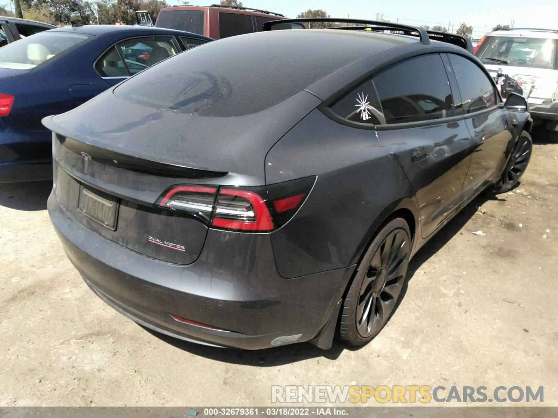 4 Фотография поврежденного автомобиля 5YJ3E1ECXMF926193 TESLA MODEL 3 2021