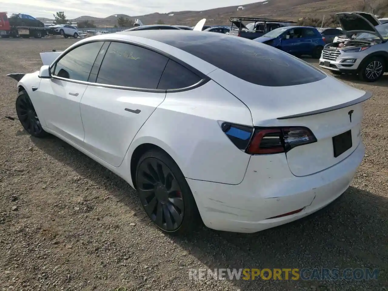 3 Фотография поврежденного автомобиля 5YJ3E1ECXMF926257 TESLA MODEL 3 2021