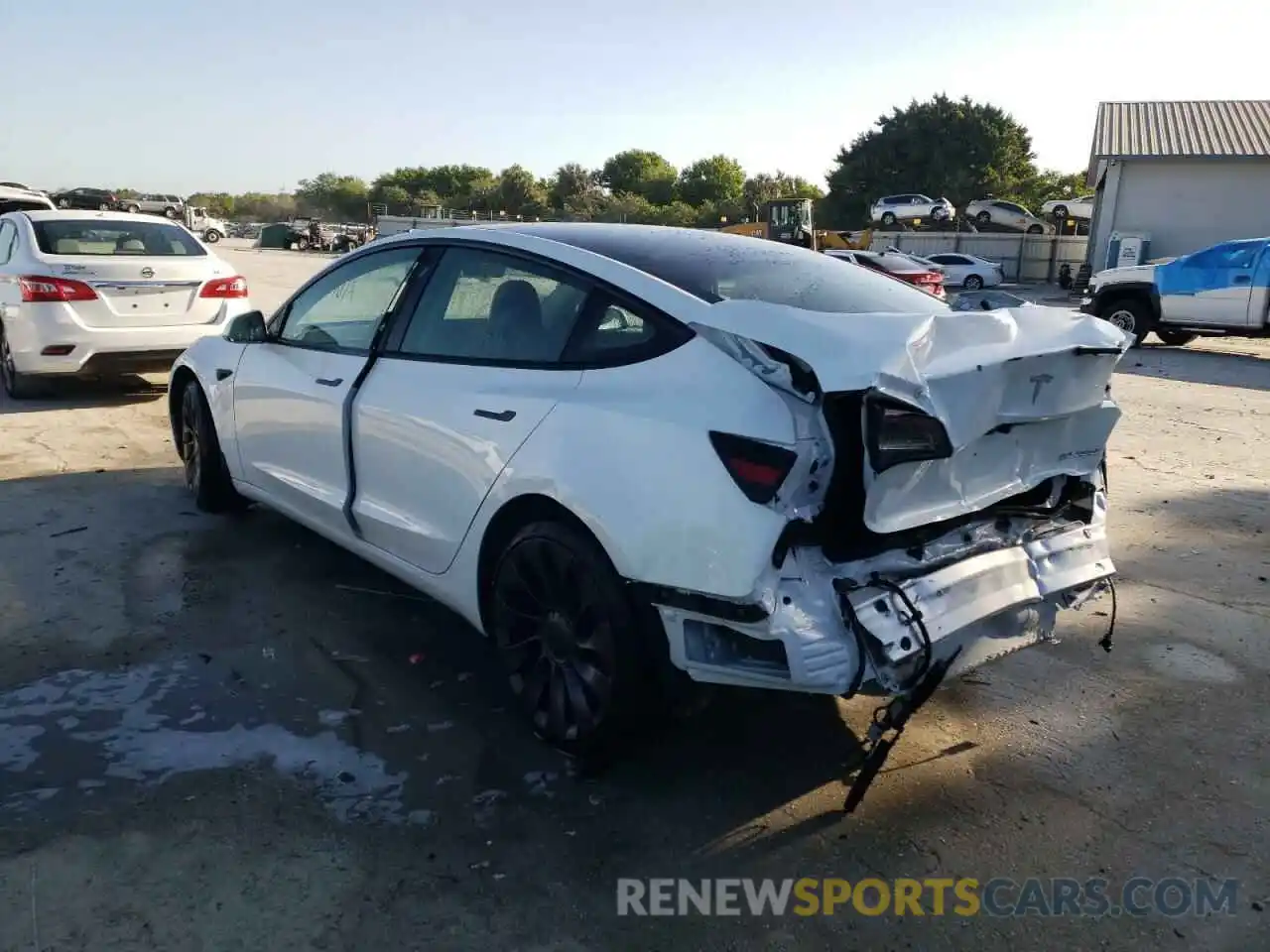 3 Photograph of a damaged car 5YJ3E1ECXMF991058 TESLA MODEL 3 2021