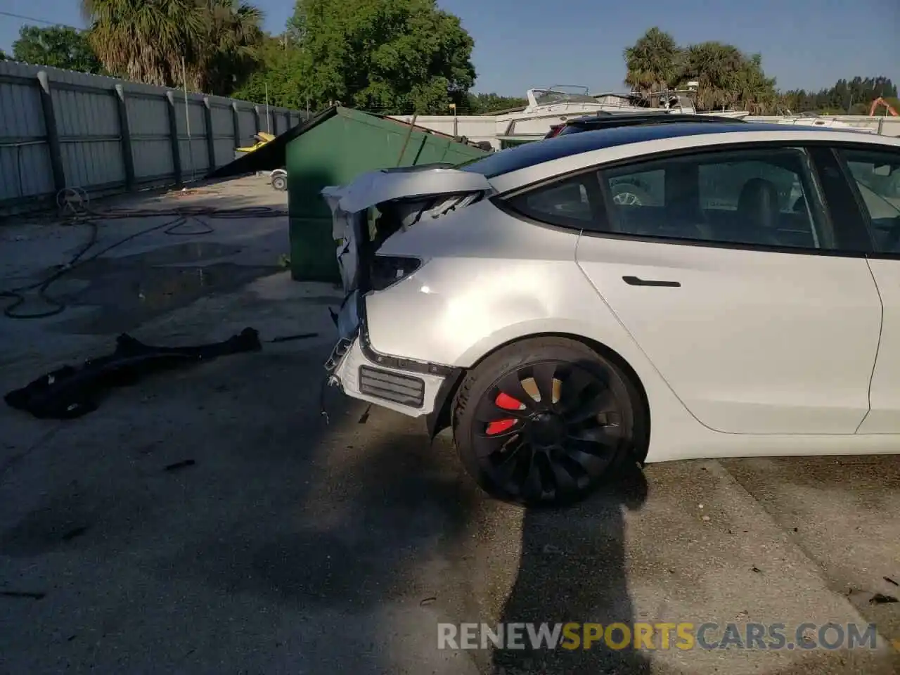 6 Photograph of a damaged car 5YJ3E1ECXMF991058 TESLA MODEL 3 2021