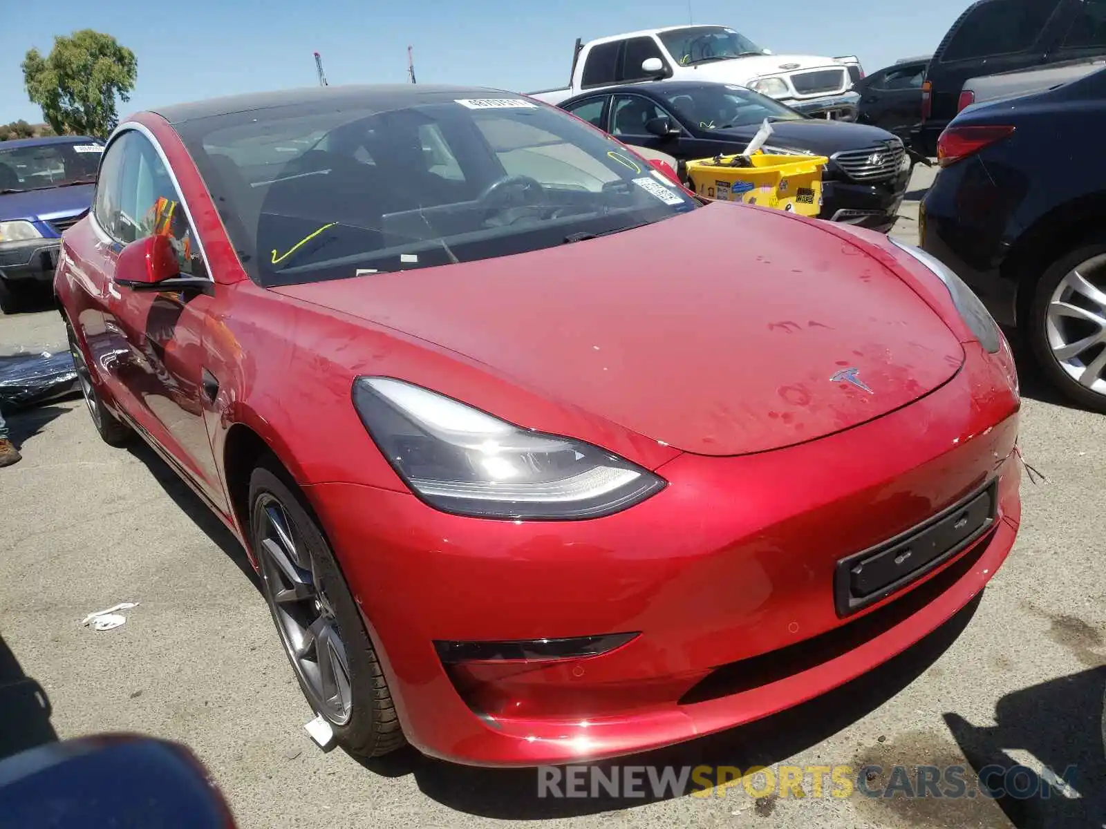 1 Photograph of a damaged car 5YJ3E7EBXMF943845 TESLA MODEL 3 2021