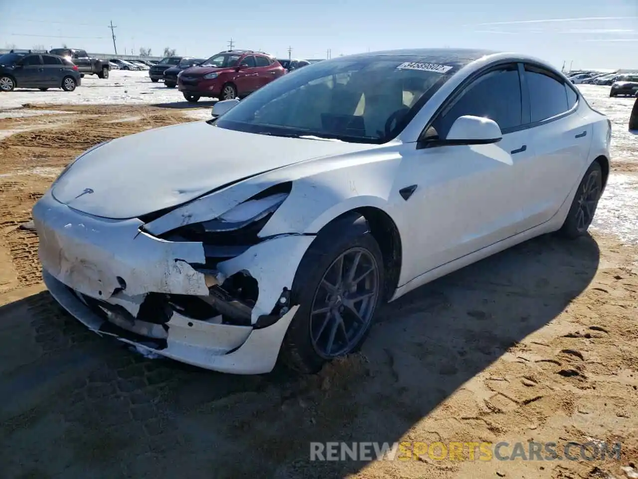 2 Photograph of a damaged car 5YJ3E1EA0NF103515 TESLA MODEL 3 2022