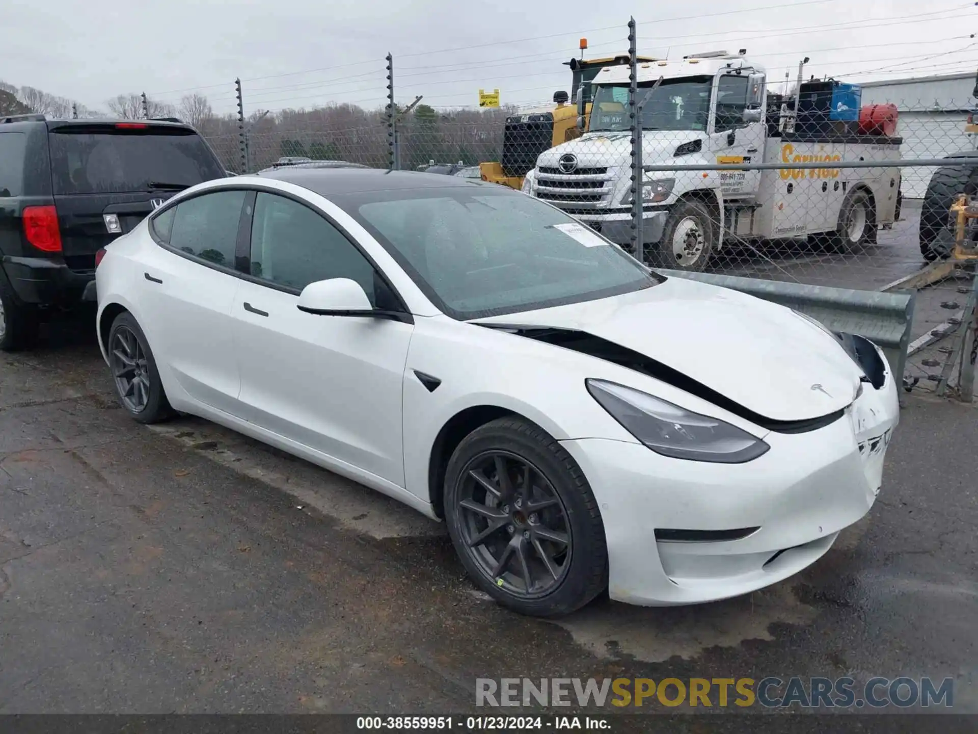 1 Photograph of a damaged car 5YJ3E1EA0NF113543 TESLA MODEL 3 2022