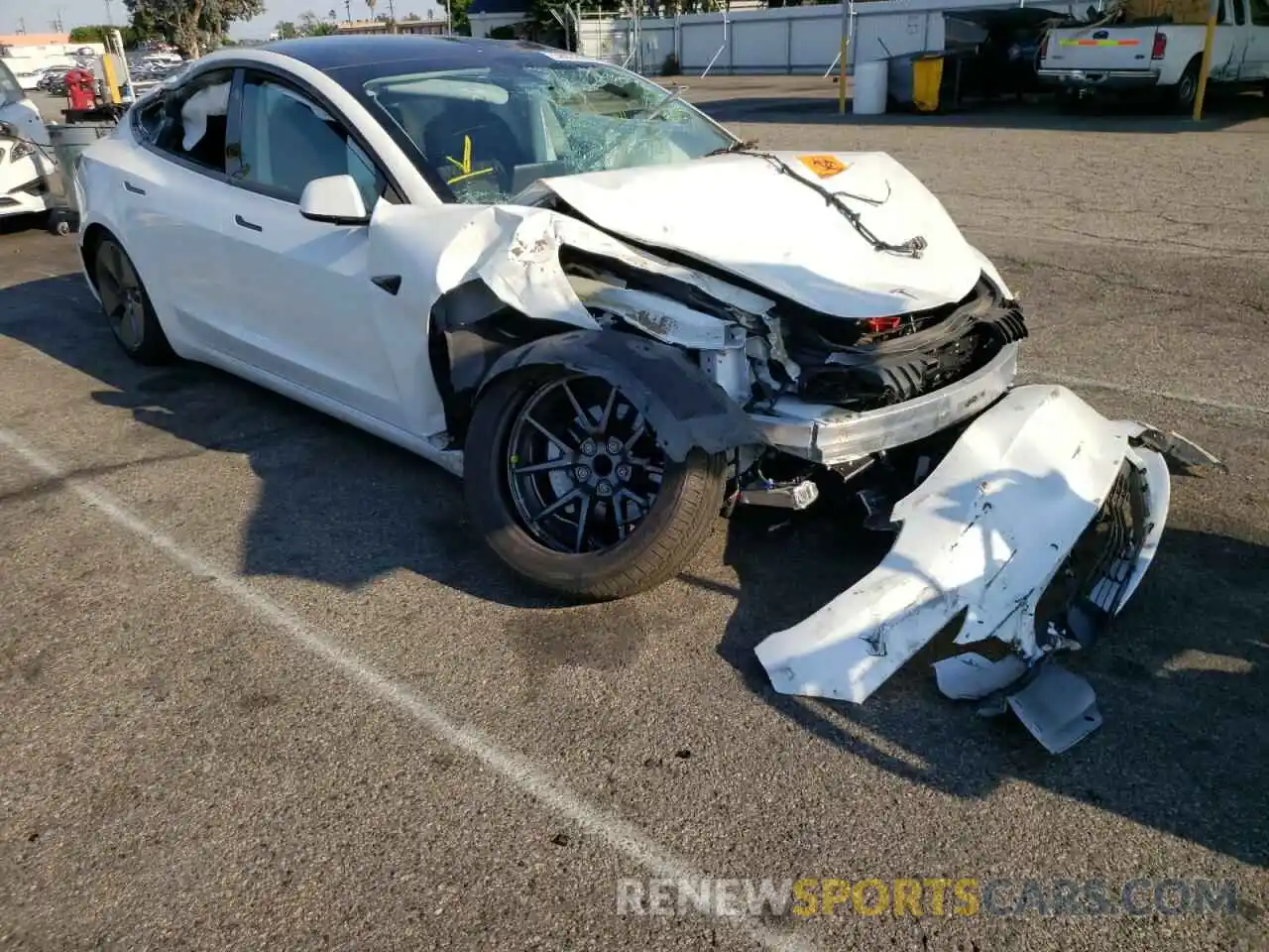 1 Photograph of a damaged car 5YJ3E1EA0NF123134 TESLA MODEL 3 2022