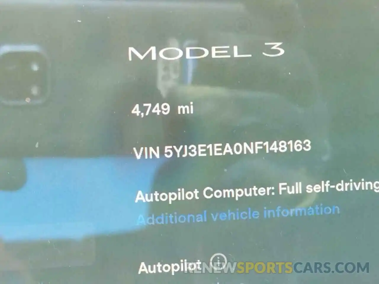 8 Фотография поврежденного автомобиля 5YJ3E1EA0NF148163 TESLA MODEL 3 2022