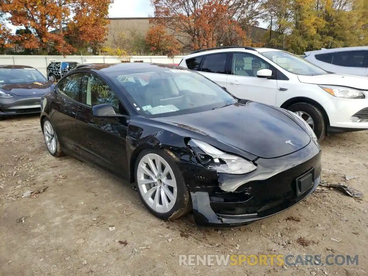 1 Photograph of a damaged car 5YJ3E1EA0NF187237 TESLA MODEL 3 2022