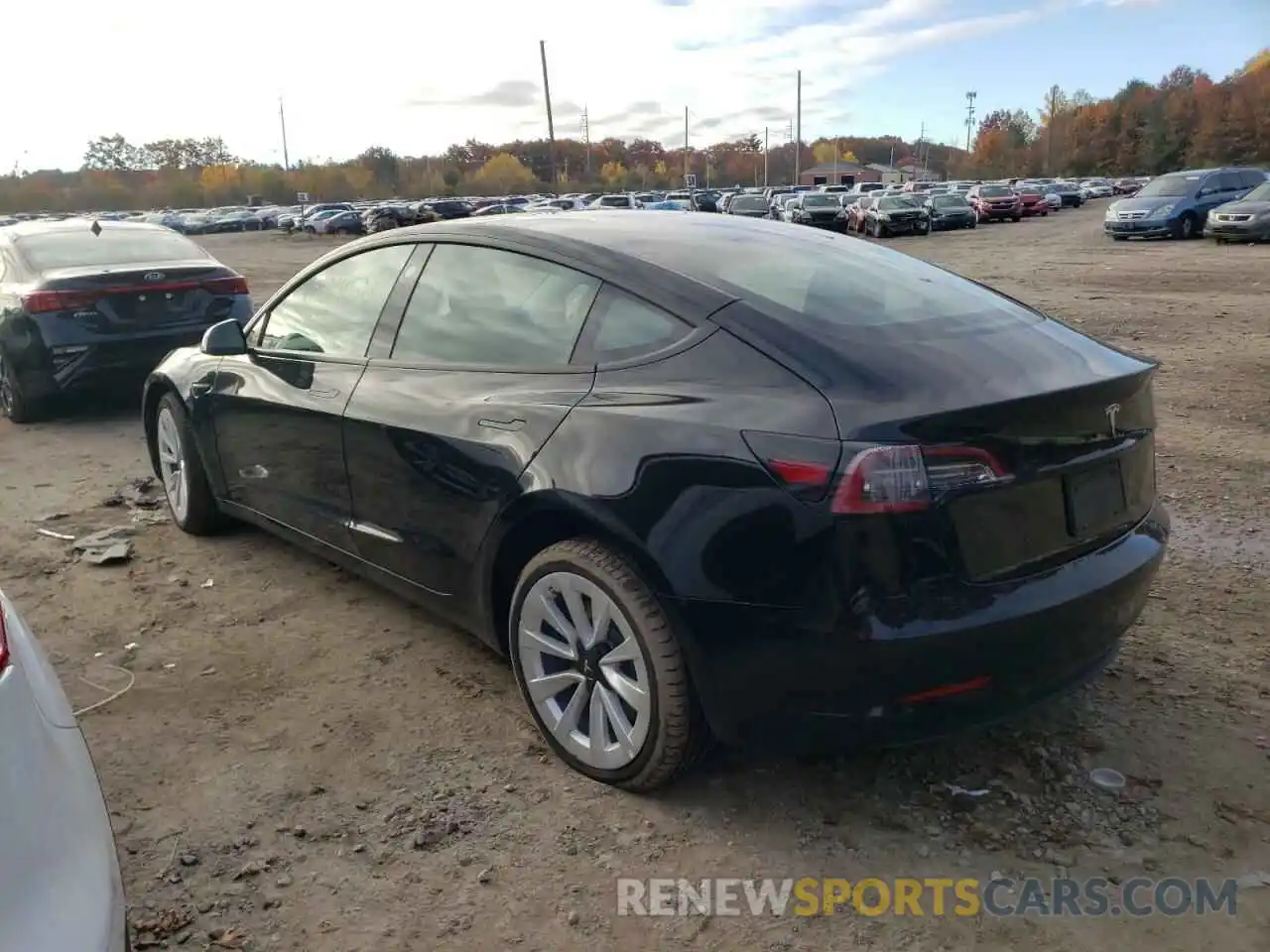 3 Photograph of a damaged car 5YJ3E1EA0NF187237 TESLA MODEL 3 2022