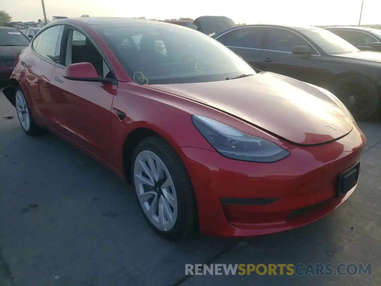 1 Photograph of a damaged car 5YJ3E1EA0NF188906 TESLA MODEL 3 2022