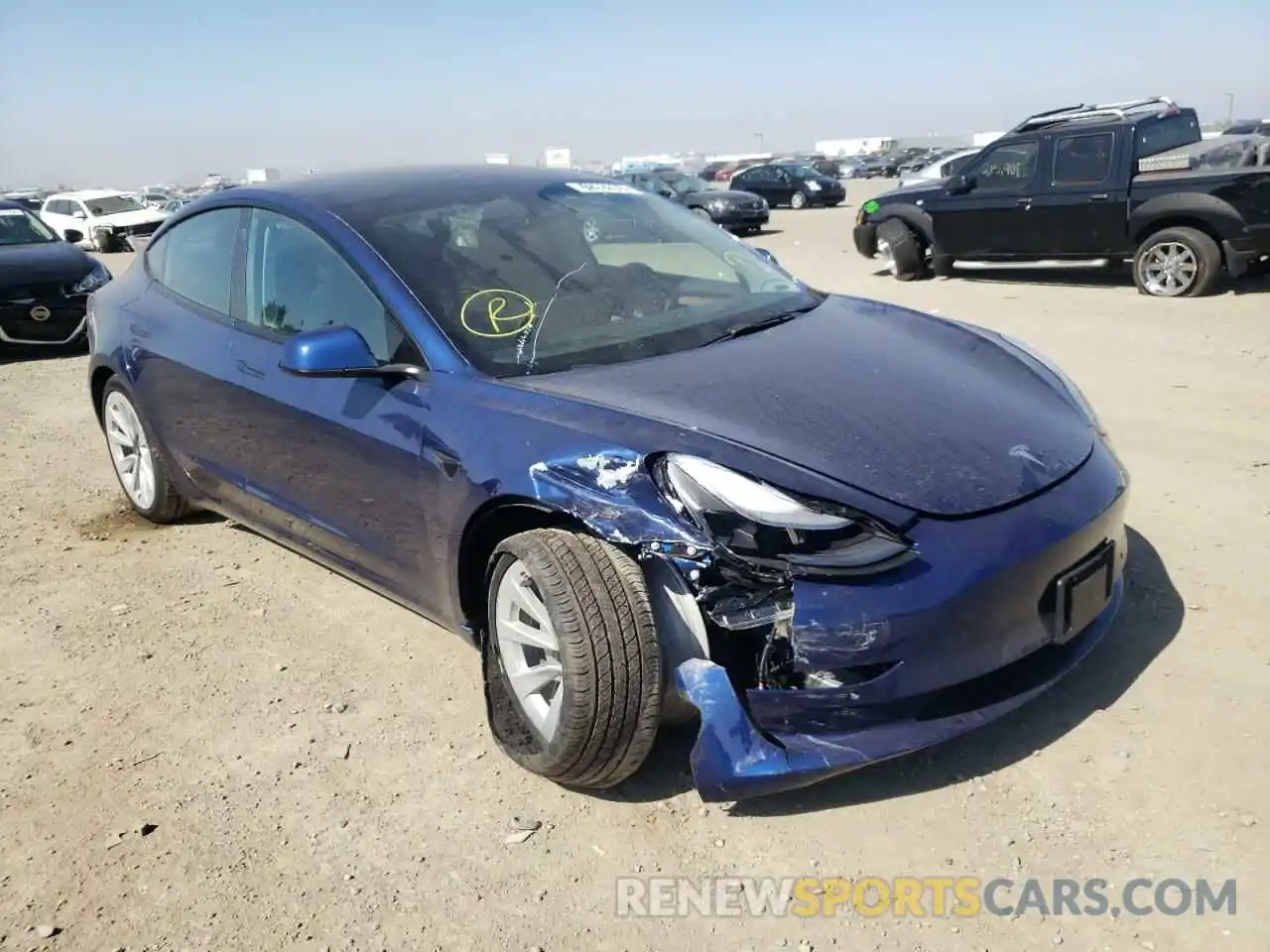 1 Photograph of a damaged car 5YJ3E1EA0NF189621 TESLA MODEL 3 2022