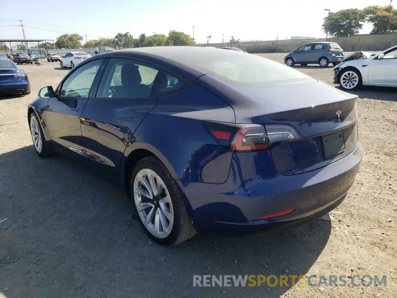 3 Photograph of a damaged car 5YJ3E1EA0NF189621 TESLA MODEL 3 2022