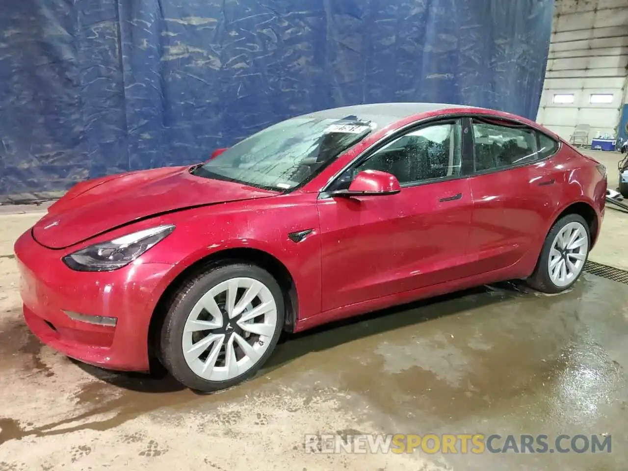 1 Photograph of a damaged car 5YJ3E1EA0NF304752 TESLA MODEL 3 2022