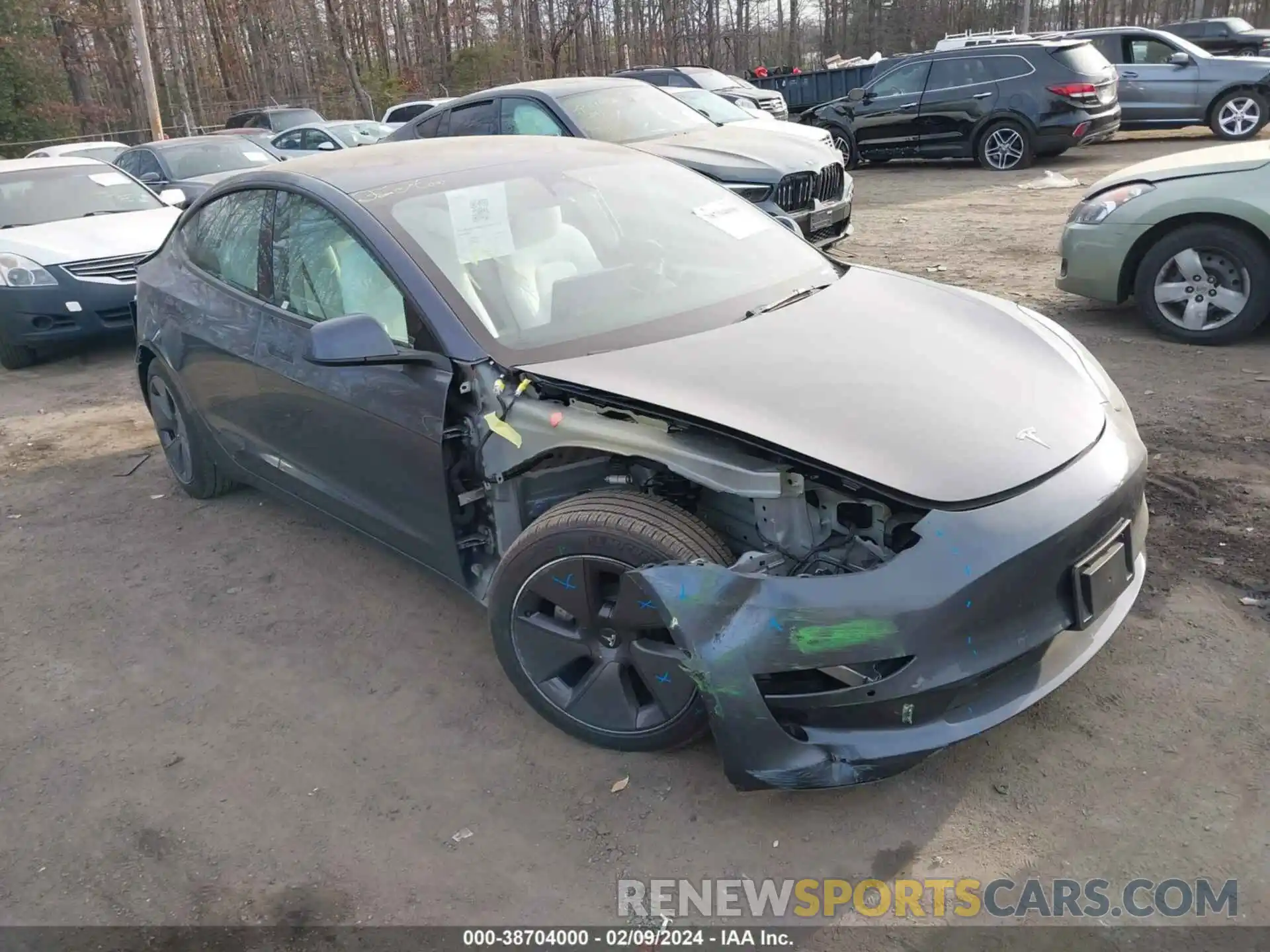 1 Photograph of a damaged car 5YJ3E1EA0NF327870 TESLA MODEL 3 2022